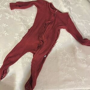 Posh Peanut Baby Girl Viscose Bamboo Baby Pajamas & 2 Way Zipper- Ruffled